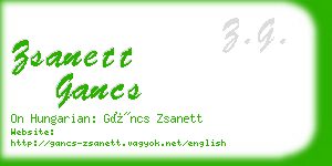 zsanett gancs business card